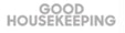 A stylish logo of Good Housekeeping, representing quality and trusted home advice.